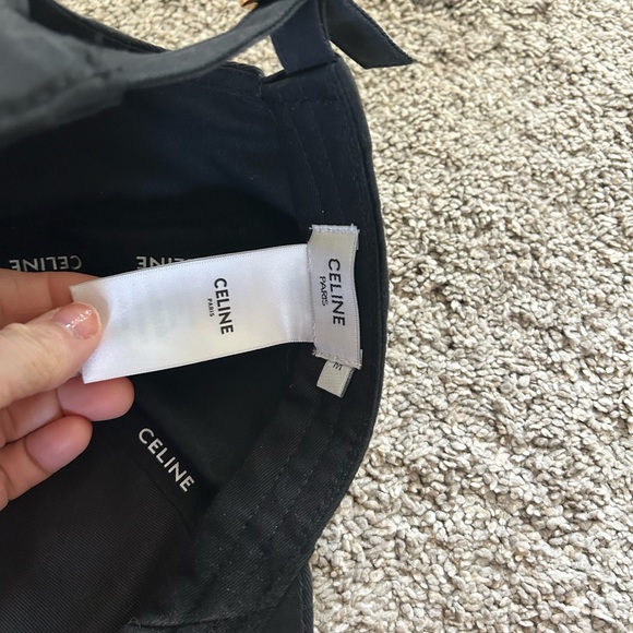 Celine Black Cap with White Logo - Picture 2 of 3